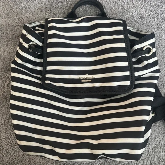 kate spade | Bags | Kate Spade Ny Nylon Black White Striped 